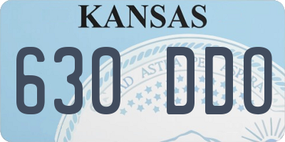 KS license plate 630DDO