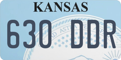KS license plate 630DDR