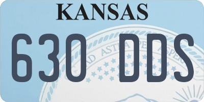 KS license plate 630DDS