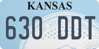 KS license plate 630DDT
