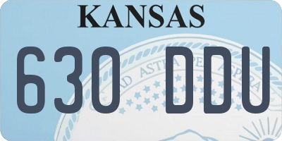 KS license plate 630DDU