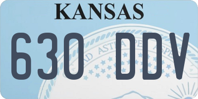 KS license plate 630DDV