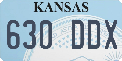 KS license plate 630DDX