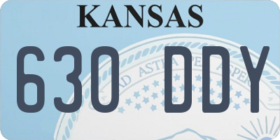 KS license plate 630DDY