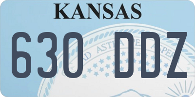 KS license plate 630DDZ