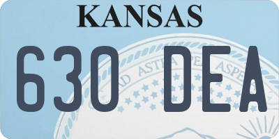 KS license plate 630DEA