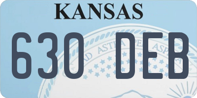 KS license plate 630DEB