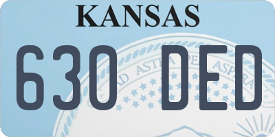 KS license plate 630DED