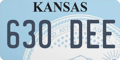 KS license plate 630DEE