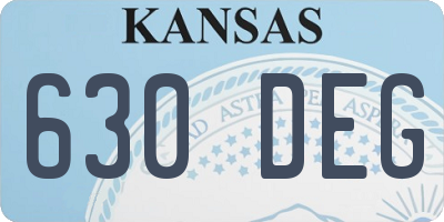 KS license plate 630DEG
