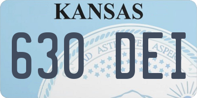 KS license plate 630DEI