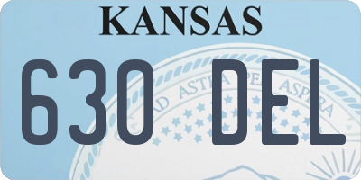 KS license plate 630DEL