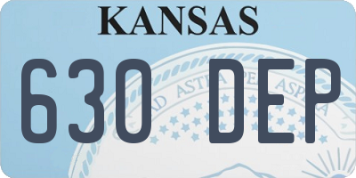 KS license plate 630DEP