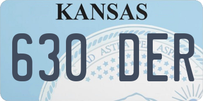 KS license plate 630DER