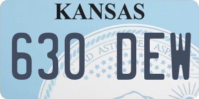 KS license plate 630DEW