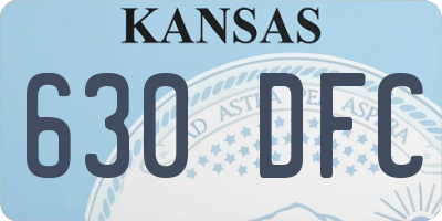 KS license plate 630DFC