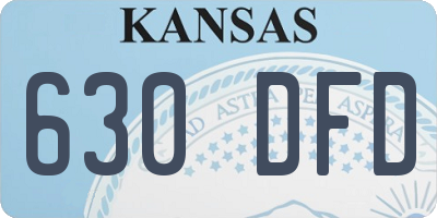 KS license plate 630DFD