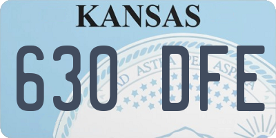 KS license plate 630DFE