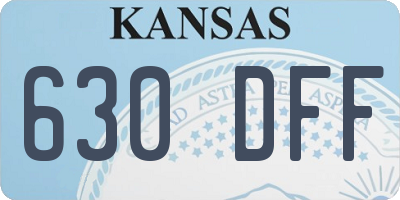 KS license plate 630DFF