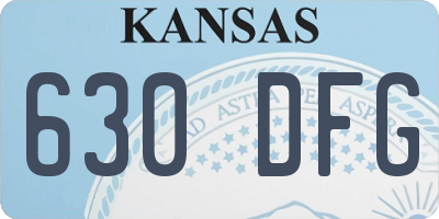 KS license plate 630DFG