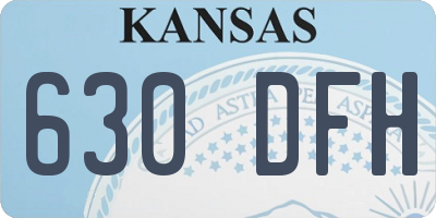 KS license plate 630DFH
