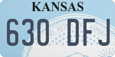 KS license plate 630DFJ