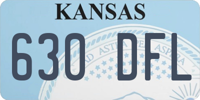 KS license plate 630DFL
