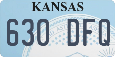 KS license plate 630DFQ