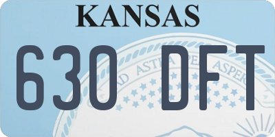 KS license plate 630DFT