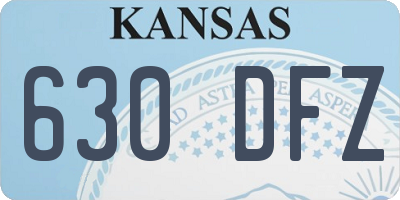 KS license plate 630DFZ