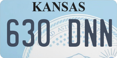 KS license plate 630DNN