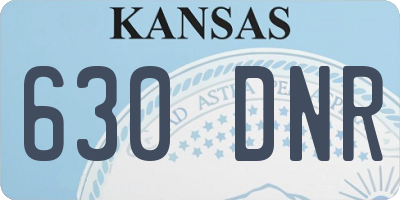 KS license plate 630DNR