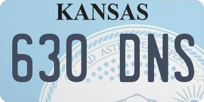 KS license plate 630DNS