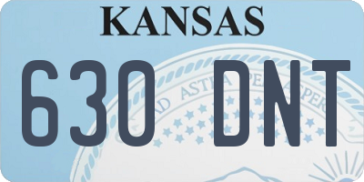 KS license plate 630DNT