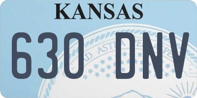 KS license plate 630DNV