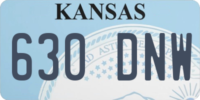 KS license plate 630DNW