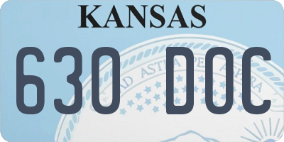 KS license plate 630DOC