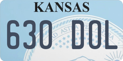 KS license plate 630DOL