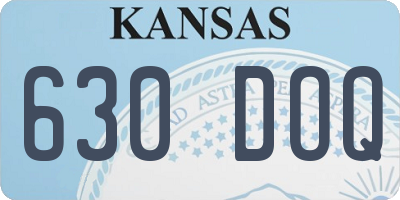 KS license plate 630DOQ