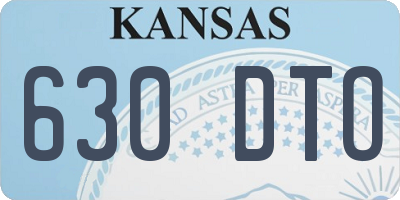 KS license plate 630DTO