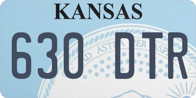 KS license plate 630DTR