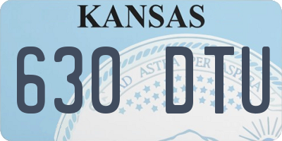 KS license plate 630DTU
