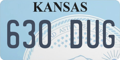 KS license plate 630DUG