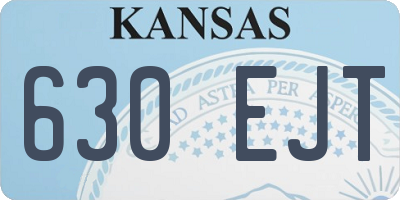 KS license plate 630EJT
