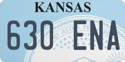 KS license plate 630ENA