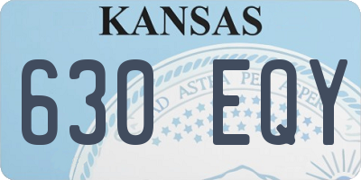 KS license plate 630EQY