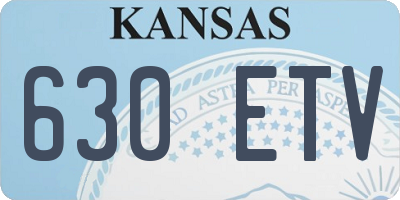 KS license plate 630ETV