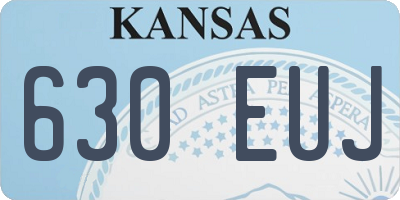 KS license plate 630EUJ