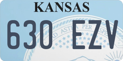 KS license plate 630EZV