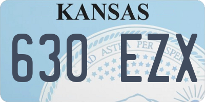 KS license plate 630EZX